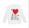 Spela designer mäns hoodies mode hjärtmärke pullover trendiga bomulls toppkläder