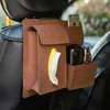 Car Organizer Vävnader Kartongfack Kartongmonterad Debris Storage Bag Back Pocket Enkel modell Premiumsäte