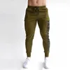 Pantalones para hombres Gimnasios de otoño Hombres Joggers Flacos Lápiz Impresión Medias Pantalones de chándal para pantalones de cordón ocasionales Drak22