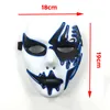 Masques de fête Neon Light LED Halloween Effrayant Cosplay Masque Ma 220823