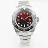 Ah jakość D-RED 44 mm zegarki głębokie ceramiczna ramka morska-dweller Sapphire torbiera ze stali nierdzewnej 316L Block Lock Zapięcie automatyczne Mecha2290