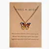 Säljer Bohemian Alloy Butterfly Pendant Halsband CLAVICLE CHAIN ​​NACKLACE CARD SET2368801