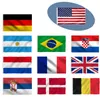 150x90cm 3x5fts Storbritannien American Banner Flags Australien Ryssland Brasilien Ukraina Europeiska unionen Kanada flagga dubbelsidig tryckt polyester W2