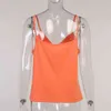 Top Orange Sexy Club Party Femmes Camis Blanc Noir Sans Manches Mode Femme Vêtements Hors Épaule Débardeurs Été 2021 G220414