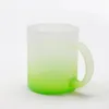 11 Unzen Sublimationsglasbecher leere Milchgläser Wasserflasche Farbverlauf Druckbecher DIY Kaffeetassen MOQ36PCS