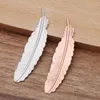 Cute Creative Golden Feather Metal Bookmark Stationery Bookmarks Book Clip Office Accessories School Supplies