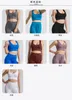 Womens yoga out fit High Waist Running thread strong stretch solid color nylon Fitness vest bra and pocket pants suits seamless hip-lifting Leggings tracksuits