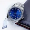 Lyxklocka Mens Automatiska mekaniska klockor 41 mm full rostfritt stål diamant Bezel vattentät lysande guldklocka Montre de luxe dropshipping armbandsur