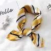 Kvinnor Silk Scarf Square Foulard Ladys Neck Hair Scarves Design Printed Head Kerchief Fashion Girl Scarfs