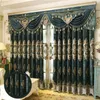 Curtain & Drapes Modern Style Luxury Royal Blue Window Curtains Shading Drape For Living Room European Wedding Decor Decorative Blackout Cur