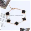 Colliers pendants Pendants Bijoux Fashion Classic Clover Bracelet Mother of Pearl Inoxydd Steel plaqué 18K WOME DHNL07170976