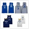 Chen37 Men's Whitnall High School Basketball 14 Tyler Herro Jersey Navy White Stitched Tyler Herro Kentucky Wildcats College Maillot de basket