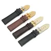 Watch Bands Leather Strap Unisex Lychee Pattern Soft Replacement Band With Silver Gold Stainless Steel Buckle Hele22