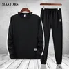 Sportsuit Men Sets Autumn Winter Long Sleeve Hoodies Fitness Tracksuit Mens Casual Pants Brand Clothing Patchwork Brand Set Male 201128
