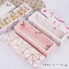 Gift Wrap Flamingo/Marble/Feather Pattern Paper Packaging Box Nougat Cookies Gift Boxes Wedding Chocolate Cake Bread Paperboard B0809