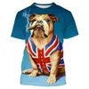 Tier Französisch Bulldog 3D Drucken T-shirts Männer Frauen Sommer Mode Casual ONeck Kurzarm Harajuku Streetwear Übergroßen Tops 220607