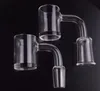 Palenie płasko zakończony kwarcowy Banger z żeńskim mężczyzną 10mm 14mm 18mm 45/90 stopni Domeless kwarcowy olejek do paznokci Rig Bongs