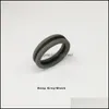 Band Rings Jewelry Luxury Womens Two Tone Sile Three Layers Tire Design Rubber Flexible Ring For Ladies Fashion Wedding Drop Delivery 2021 8