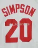 H Simpson 20 Springfield Isotopes Baseball-Trikot Stitch Herren Damen Jugend Baseball-Trikot XS-6XL