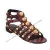 Pereira Sandals Gladiator Decor Rivet Women Hollow Summer Solid Flat Heel Shoes Ankel Buckle Wedding On Heelssandals Ssandals Ssandals