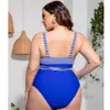 costume da bagno donna moda sexy costumi da bagno costumi da bagno siamese splicing rosso nero blu striscia di colore un pezzo plus size senza reggiseno ferretto estate costumi da bagno bikini