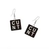 Dangle & Chandelier Nickel Free Laser Cut Acrylic Words Jewelry Statement Rude Swear Earrings