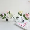 Yaratıcı DIY Cam Vazo Kupası Parti Ev Dekorasyon Bitki Pot Standı Tutucu Çiçek Vazolar Hediye