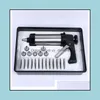 Backen Gebäck Werkzeuge Backformen Küche Esszimmer Bar Hausgarten Edelstahl Cookie Press Gun Set Keks Dhvac