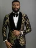 Men's Suits & Blazers Elegant 2022 Costume Homme Shawl Lapel Black Jacquard Dinner Party Groom Wear Men Wedding For Prom Tuxedo Blazer