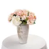 Flores artificiais 15 cores 47cm Hydrangea seda flores para decoração de casamento em casa com hastes longas