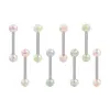 Coloré Acrylique Brillant Poudre Langue Piercing Stud Barbell Corps Piercing Bijoux Pour Hommes et Femmes