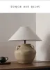 Estilo japonês lâmpada de mesa de vento silenciosa treliça retro antigo quarto de cabeceira luminárias de mesa