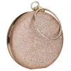 Avondtassen koppeling rose goud gillter handtas bruiloft dames rond tas portemonnees en handtassen crossbody feest schouderzaken