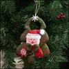 Dekoracje świąteczne świąteczne przyjęcie zapasy domu ogród 3D wisiorki urocze urocze Święty Mikołaj Claus Elk Tree Decorati DH0