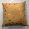 Cushion/Decorative Pillow Shiny Modern Yellow Super Soft Foil Printing Square Decorative Velvet Throw Cute Lovely Bee Cushion Case Pillowcas