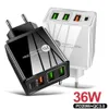 PD36W+QC3.0 2.4A Dual USB Fast Charge Mobiltelefonladdare Multi-port med PD Charging Head Travel Charger