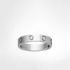 Love Screw Band Ring Design di design di lusso classico Gioielli in acciaio al titanio Uomo Promessa Fedi nuziali da donna