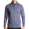 Spring Thermal Sports Sweter Mężczyźni 1/4 zamek błyskawiczny oddychający siłownia biegowa sprotrwear długi rękaw T Shirt Male Activewear Pullover Y220426