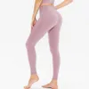 lu-12353 yoga sportbyxor dam tight träning hög midja persika höftbyxor elastiska snabbtorkande träningsbyxor Yoga Outfits Med logotyp