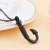 Fishing Hook Keepsake Jewelry Stainless Steel Cremation Urn Necklace Pendant Ashes Urn Holder Memorial Jewelry Unisex