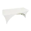 Stretch Table Cloth Lycra Elastyczna pokrywa stołowa Arch na świeżym powietrzu Bankiet ślubny Spandex Tablecloth Simple wyposażone 4ft 6ft 8ft