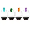 Party Decoration 6pcs/Set Silicone Red Wine Glass Marker Ananas Charm Drinking Identification Cup Etiketter Taggar för