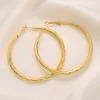 18k Solid Yellow Gold Plated Classic Hoop Ring Huggie Earrings Sleeper Ear Piercing Nonallergenic2734606