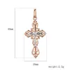 Pendant Necklaces Fashion Jewelry Women Men 585 Rose Gold Color White Cross ChainPendant