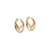Boucles d'oreilles de cerceau en or de luxe pour femme designer statuts de l'oreille de marque F Bijoux bijoux simple oreille Bangle Lady Party Mariage Amateurs 24930132