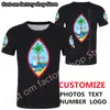 GUAM t-shirt bricolage gratuit sur mesure nom numéro gomme t-shirt nation drapeau gu pays collège imprimer mot texte p o rouge vêtements 220616