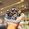 Bébé garçons chaussures Plaid né toile premiers marcheurs bébé semelle chaussures printemps automne infantile antidérapant Sneaker 0-3 ans