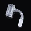 Rökning Tillbehör Seamless Full Weld Quartz Banger Nails Banger Banged Edge Sandblästrad 10mm 14mm Joint för DAB Rigglas Bongs SandBlast FWQB15