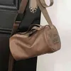 duffel bags Retro Cylinder Bag Korean Men's Fashion Portable Chest Bag 220626
