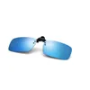 선글라스 빈티지 거울 편광 남성 야간 시력 렌즈 폴라로이드 태양 안경 선글라스 야외 고그리스 룽 글라스에 클립을 뒤집습니다.